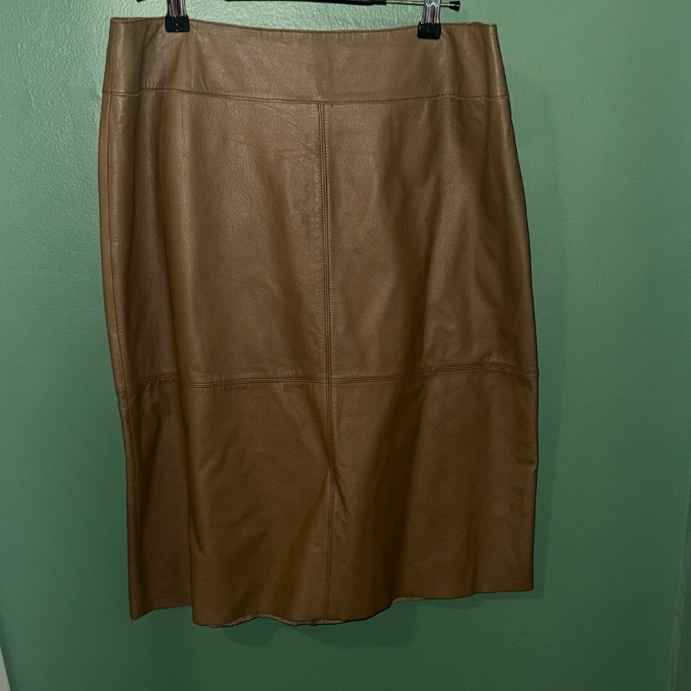Brown Leather Skirt